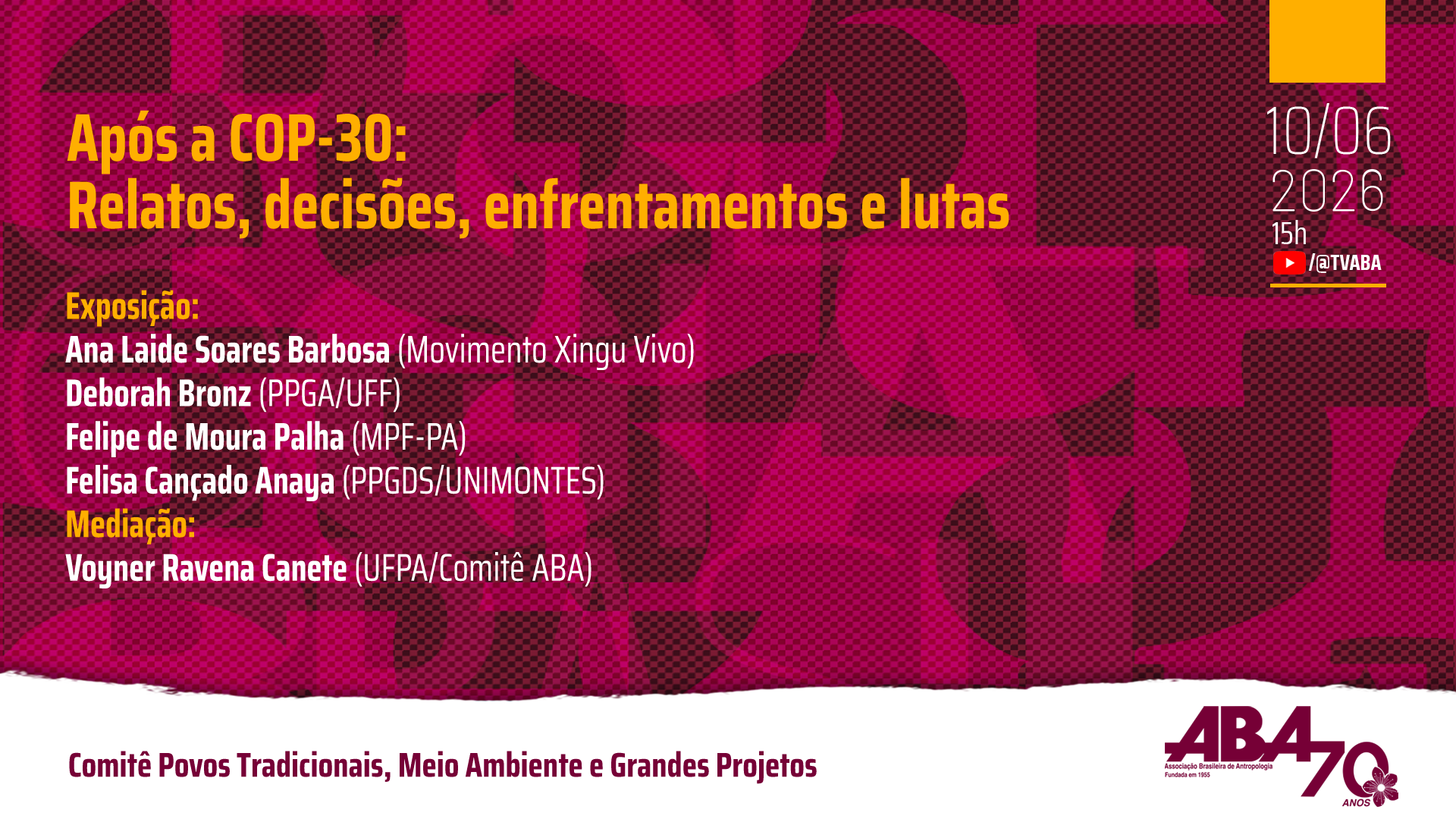 Capa do evento