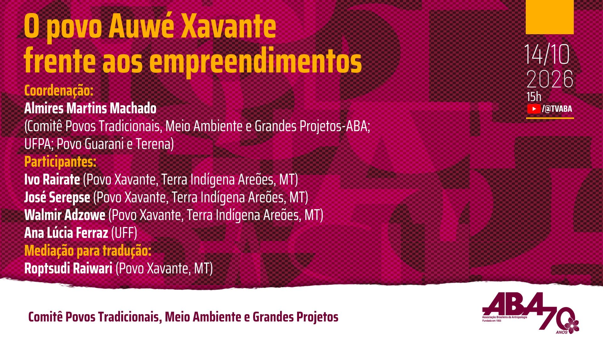Capa do evento